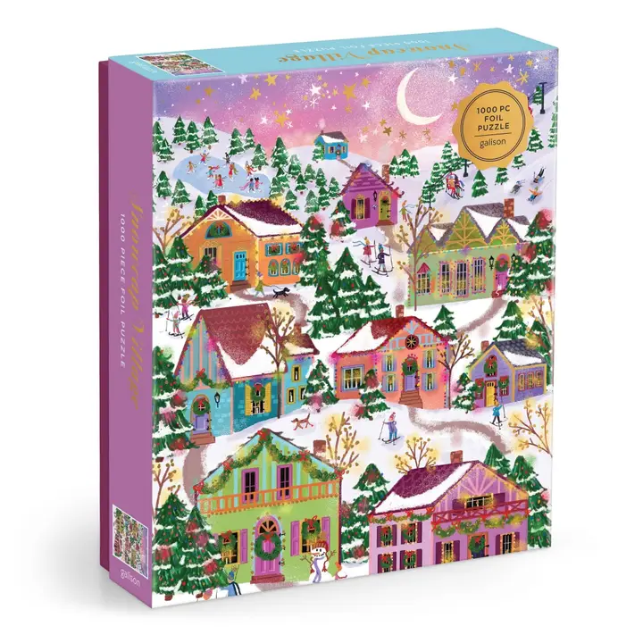 Joy Laforme Snowcap Village Puzzle - Foil 1000pc