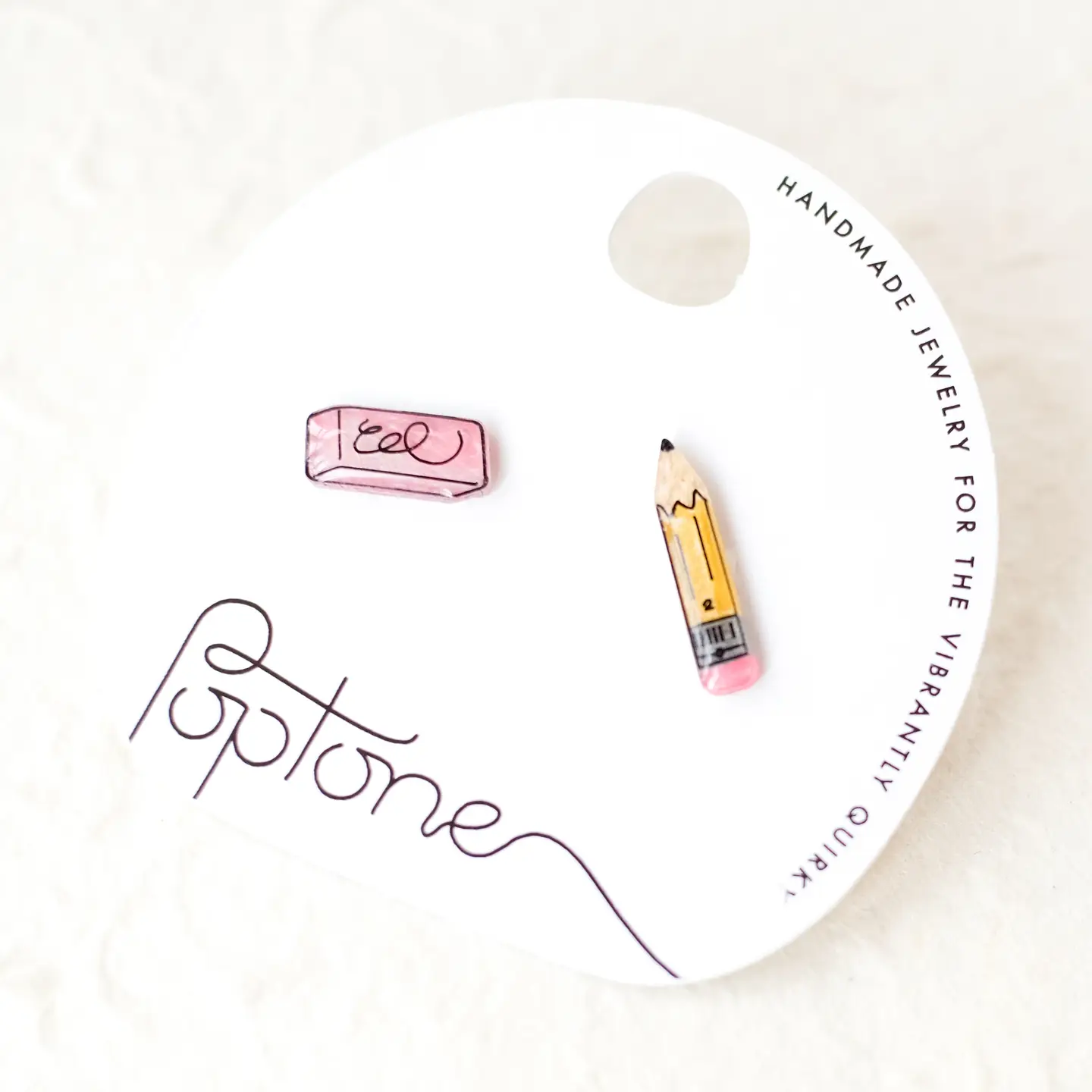 No 2 Pencil + Eraser Stud Earrings
