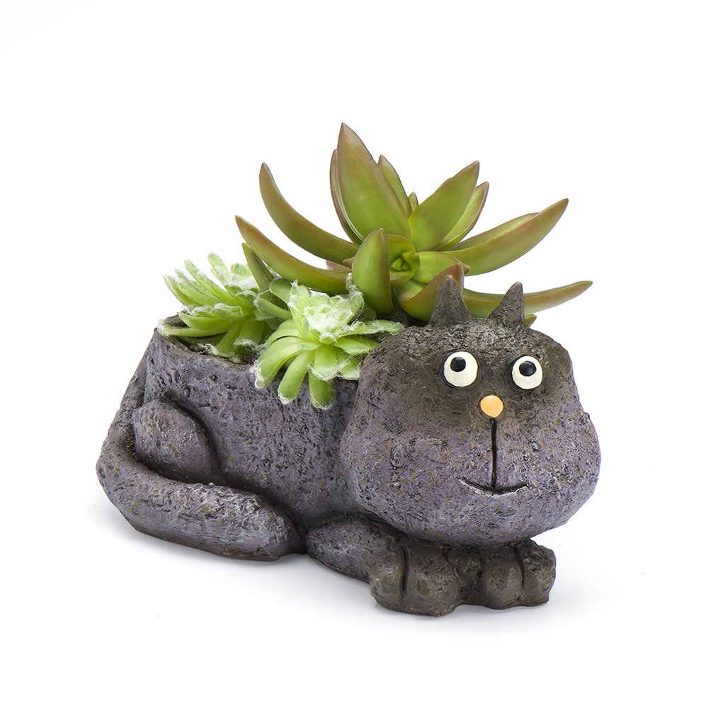 Violet Cat Planter