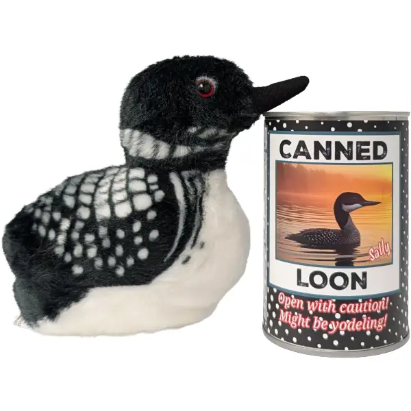 Canned Loon w/ Yodeling Sound Stuffed Animal