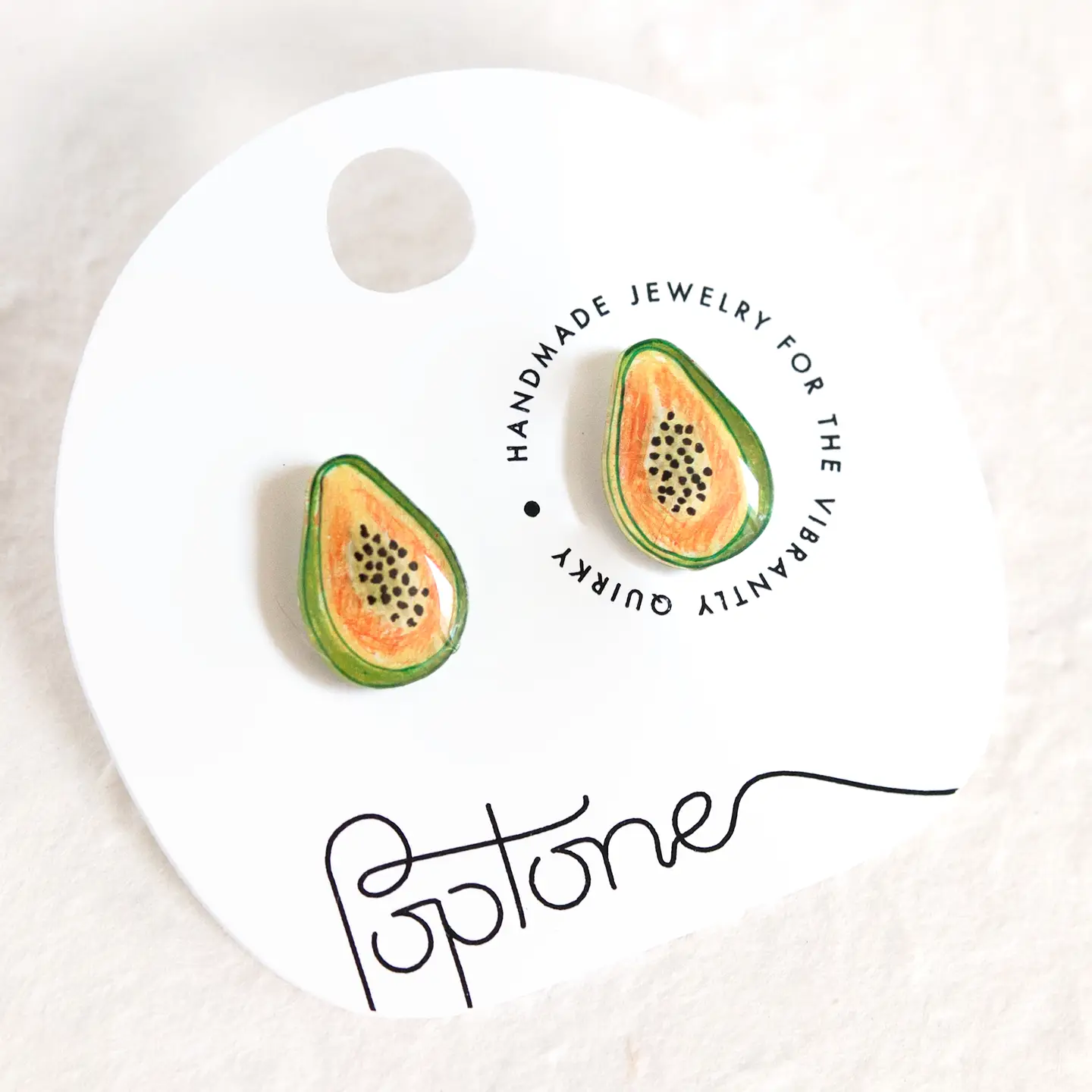 Papaya Stud Earrings