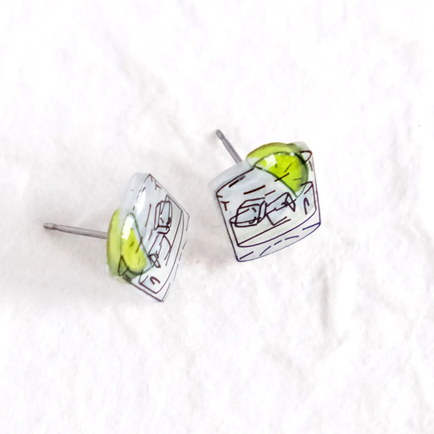 Tequila On the Rocks Stud Earrings