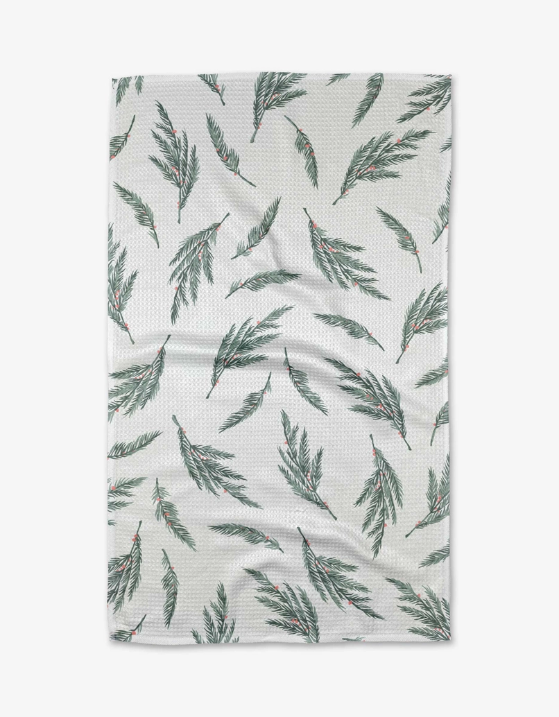 Geometry Tea Towel: Mistletoe