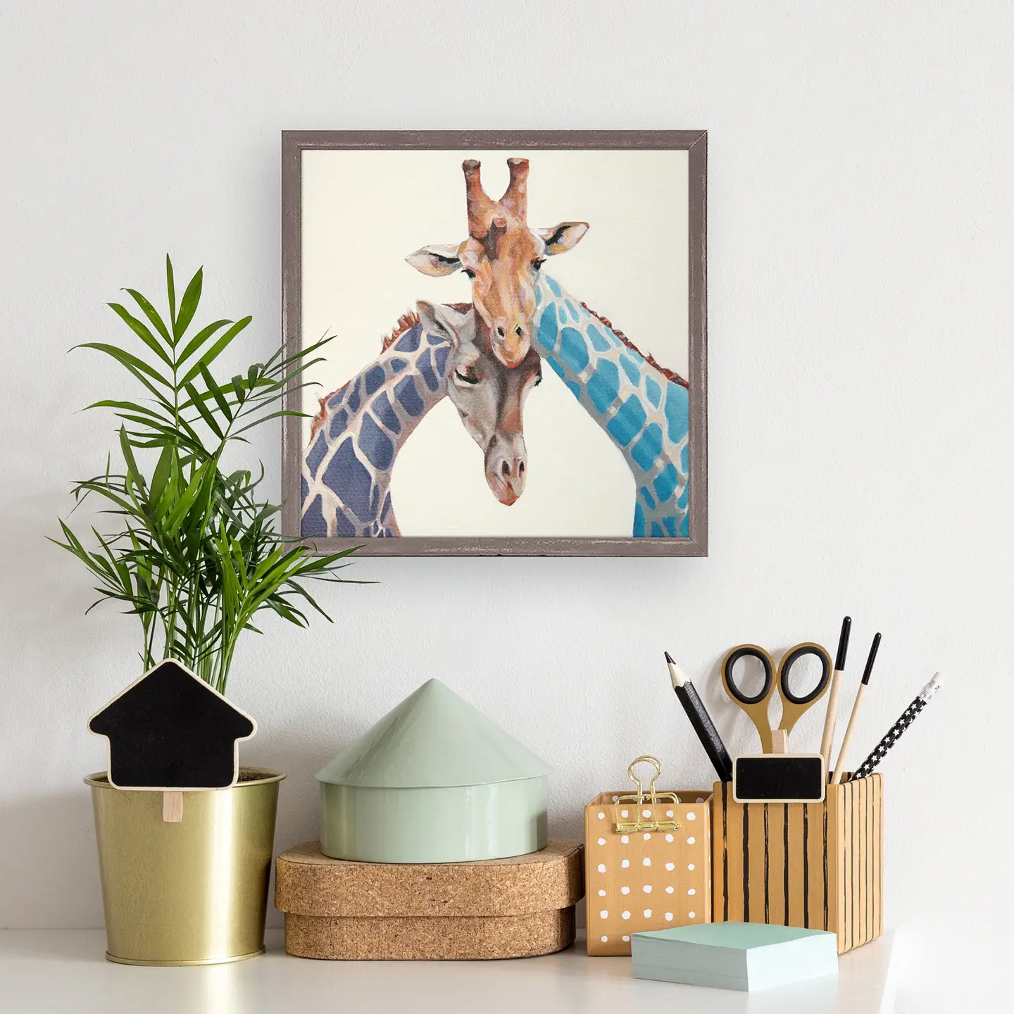 Giraffes in Love Mini Canvas