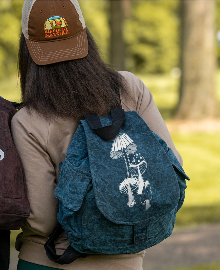 Retro Mushroom Slouchy Backpack