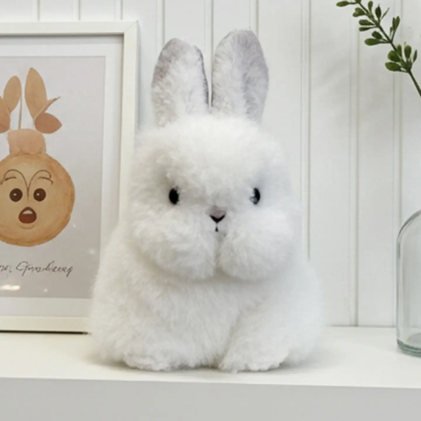 Alpaca Bunny Micro 6" White