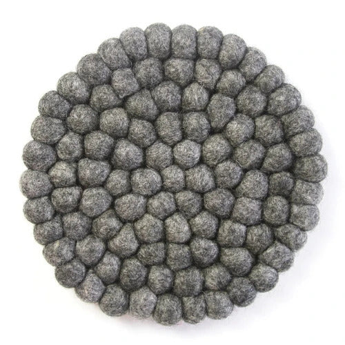 Grey Felt Ball Trivet