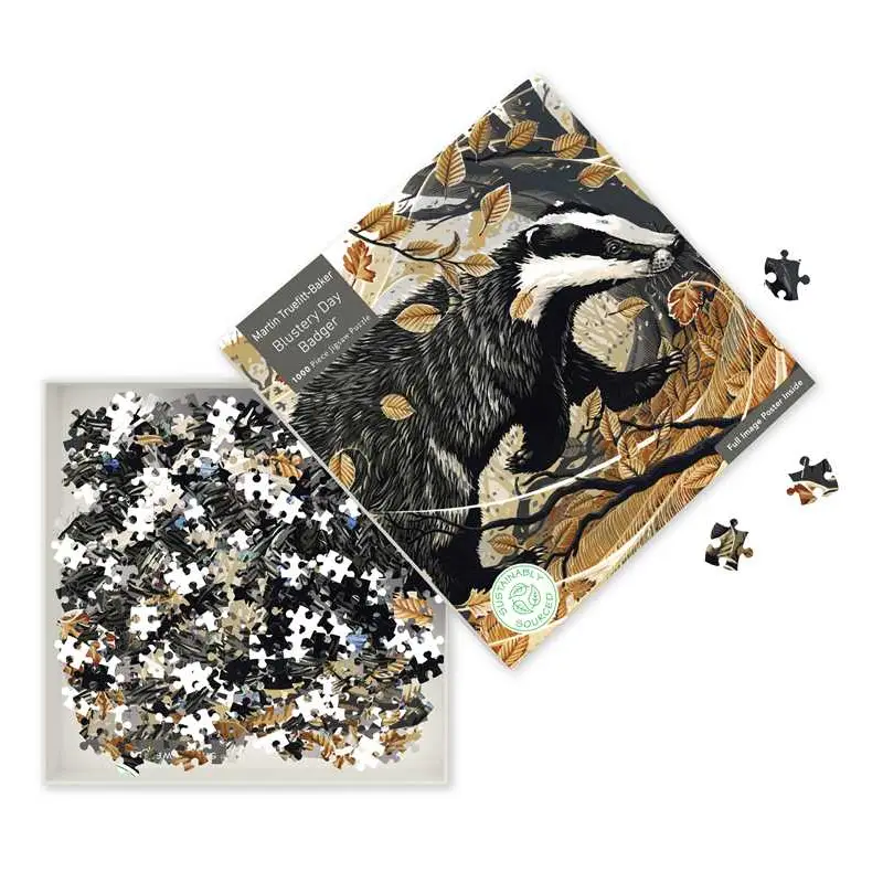 Blustery Day Badger Puzzle 1000pc