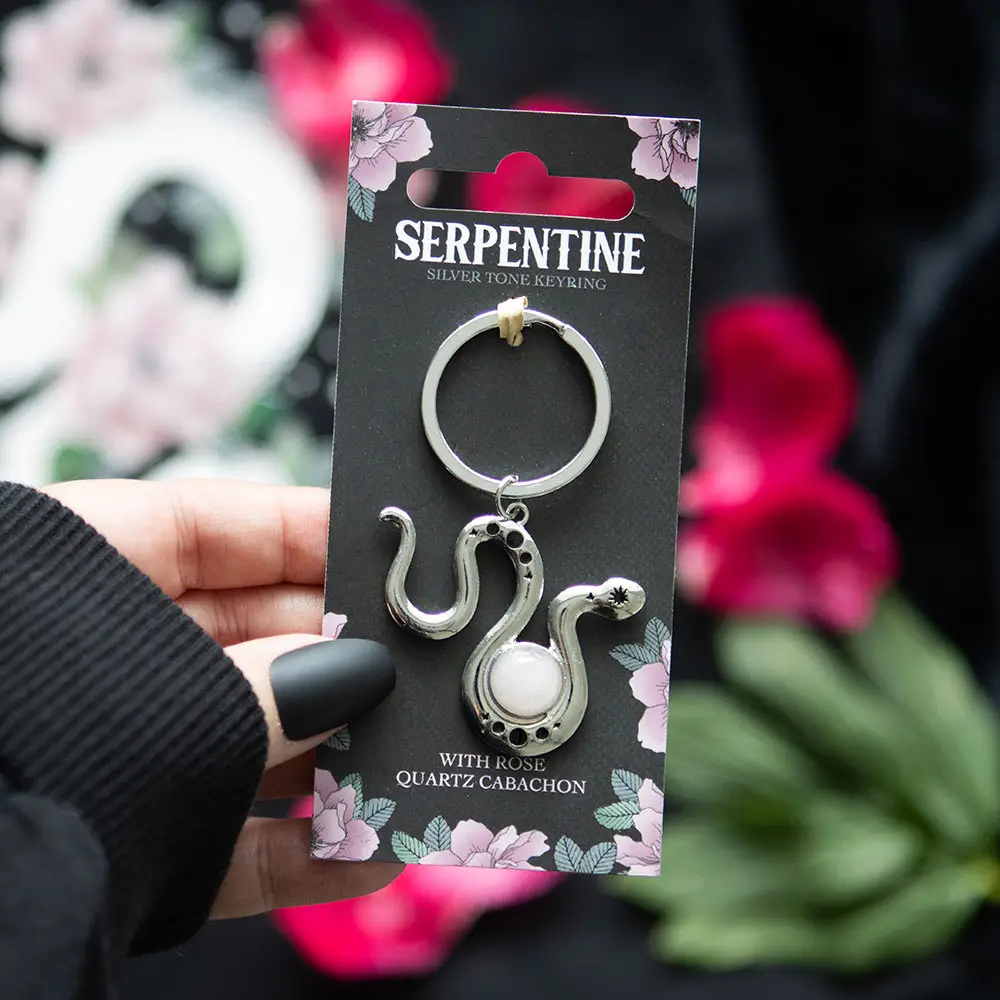 Snake w/ Rose Quartz Keyring