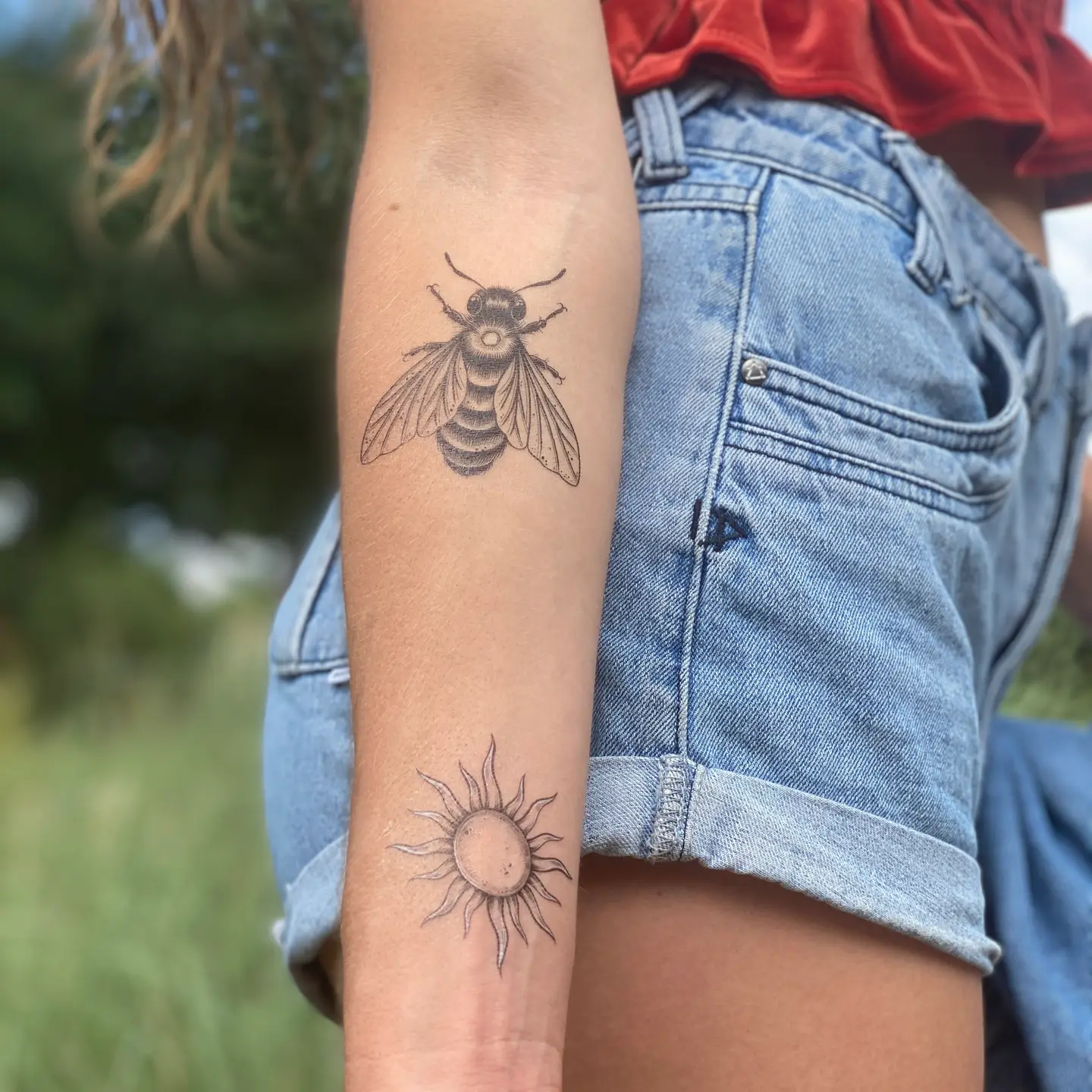 Big Bee Temporary Tattoo