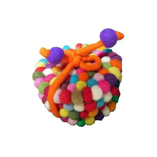 Felted Ball Coasters Set of 4