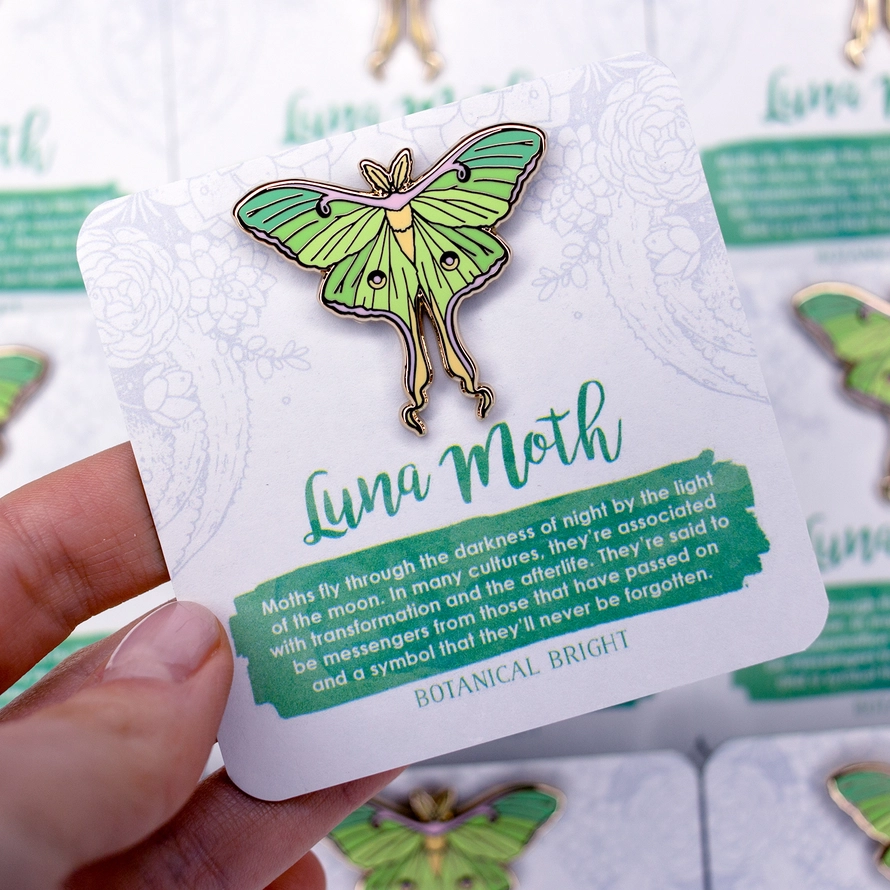 Luna Moth Enamel Pin