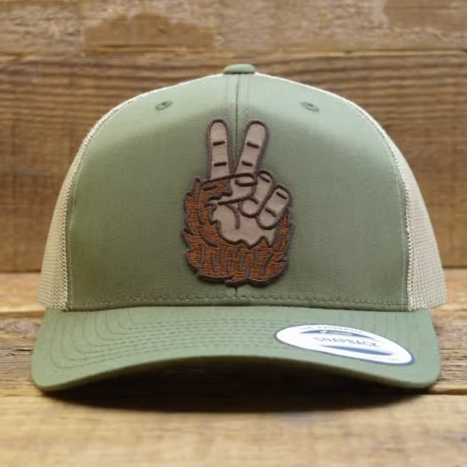 Bigfoot Peace Trucker Hat