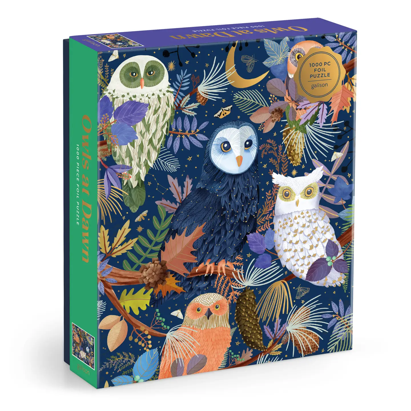 Owls at Dawn Foil Puzzle 1000pc
