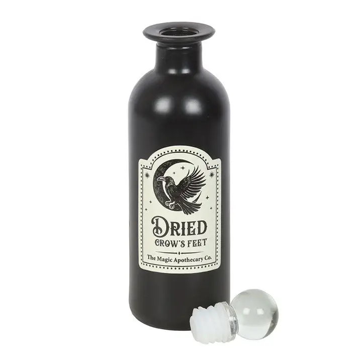 Dried Crow's Fet Decorative Potion Bottle