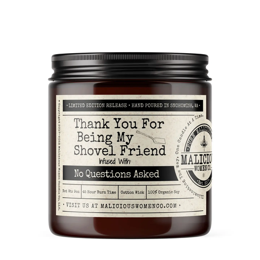 Thank You Friend Shovel Candle