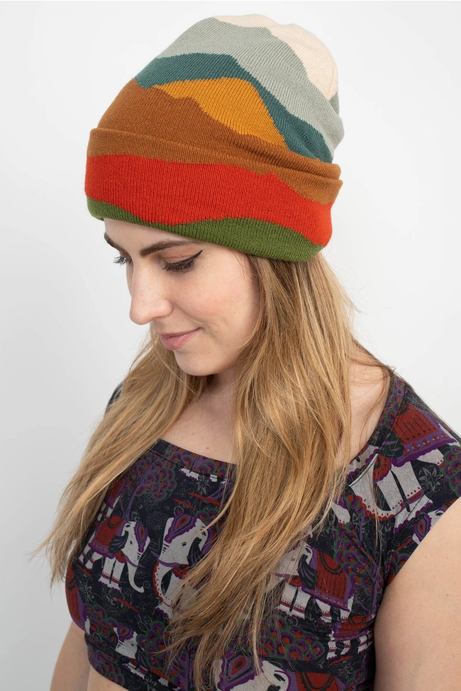 Mountain Landscape Beanie