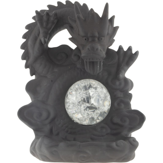 Backflow Incense Burner - Dragon w/ Multicolored Sphere