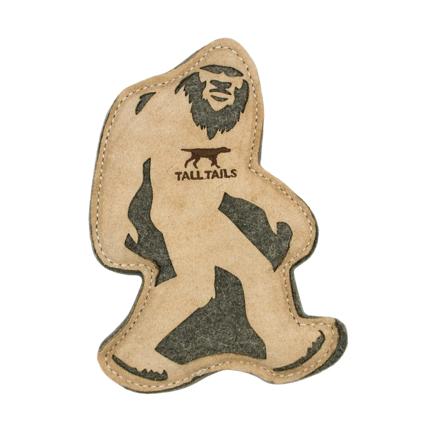 Natural Leather & Wool Bigfoot Jr Dog Toy