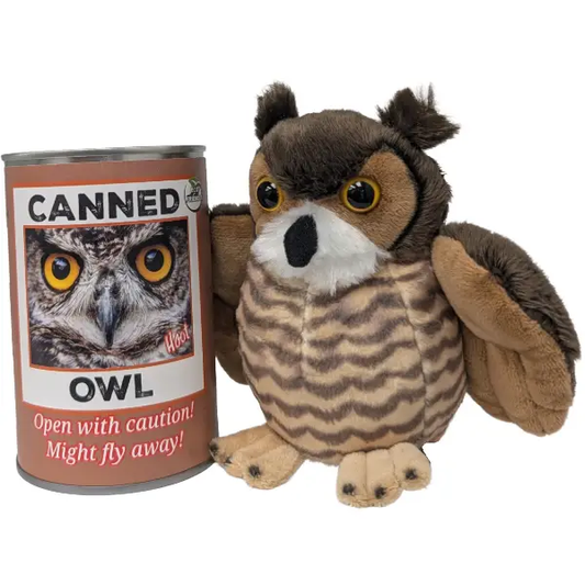 Canned Hoot the Owl Stuffed Animal