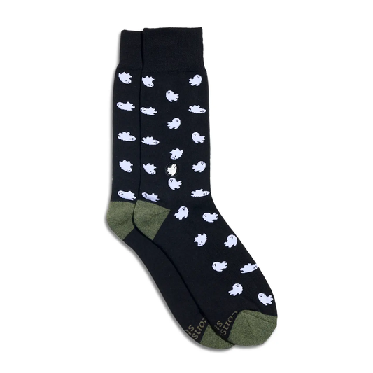 Socks That Support Mental Health Black Ghosts