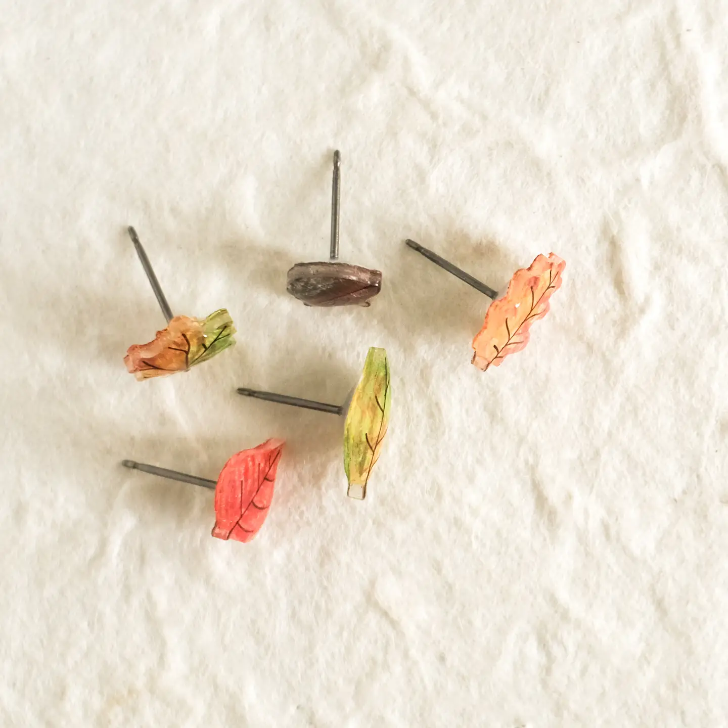 Mini Fall Leaf Stud Earrings Mix + Match Set