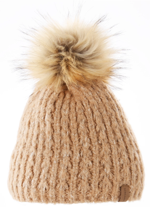 Kathryn Pom Hat Caramel