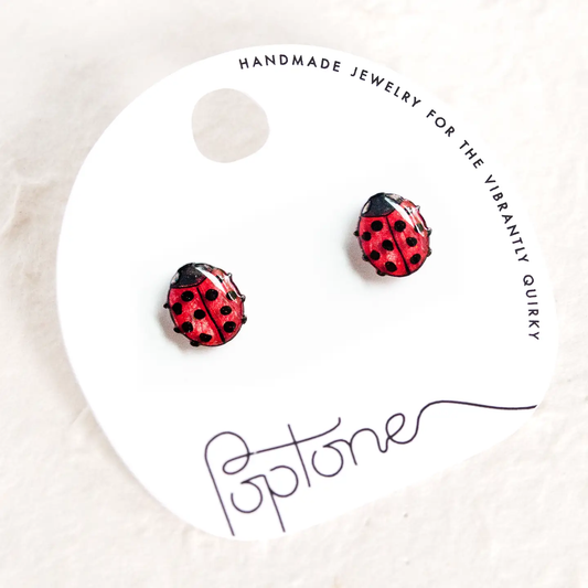 Ladybug Stud Earrings