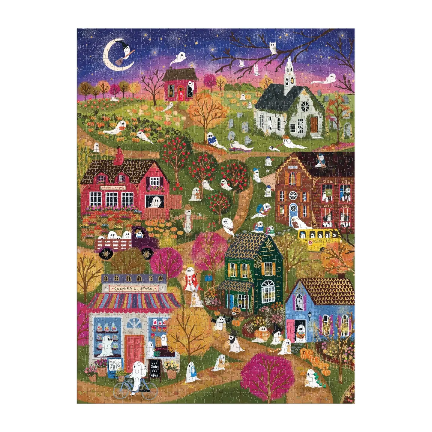 Spooky Village Foil Puzzle 1000pc