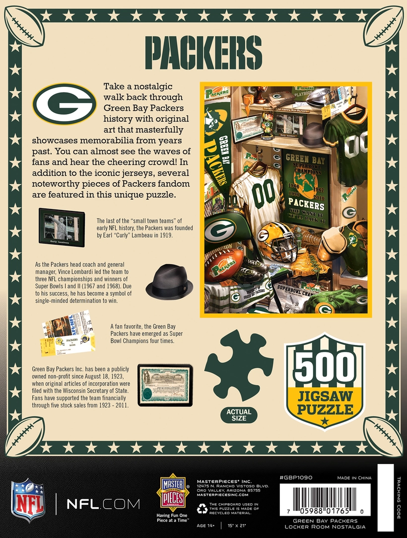 Green Bay Packers NFL Locker Room Puzzle