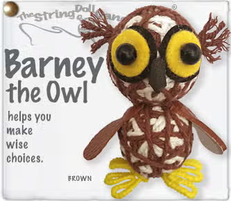 Barney the Owl String Doll Keychain