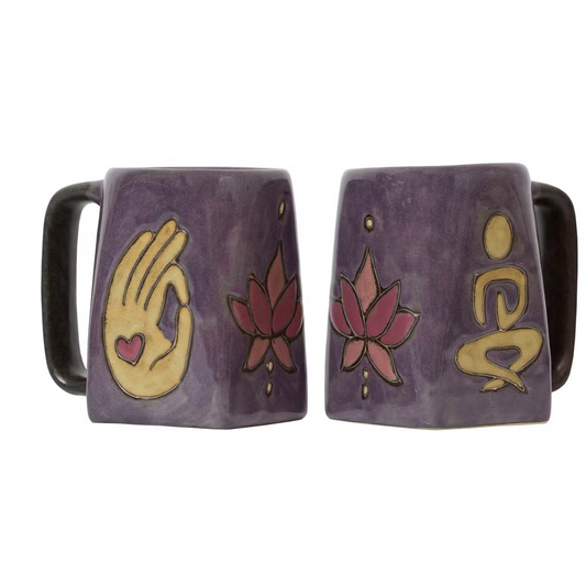 Mara Stoneware Yoga Lotus Mug-Square