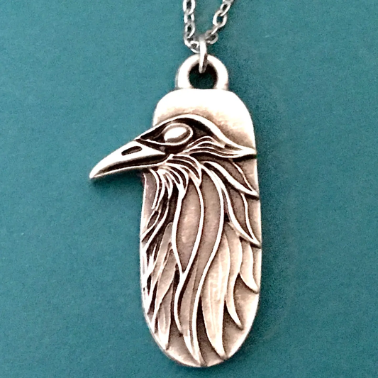 Silver Raven Necklace