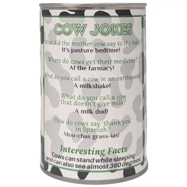 Canned Cow Stuffed Animal