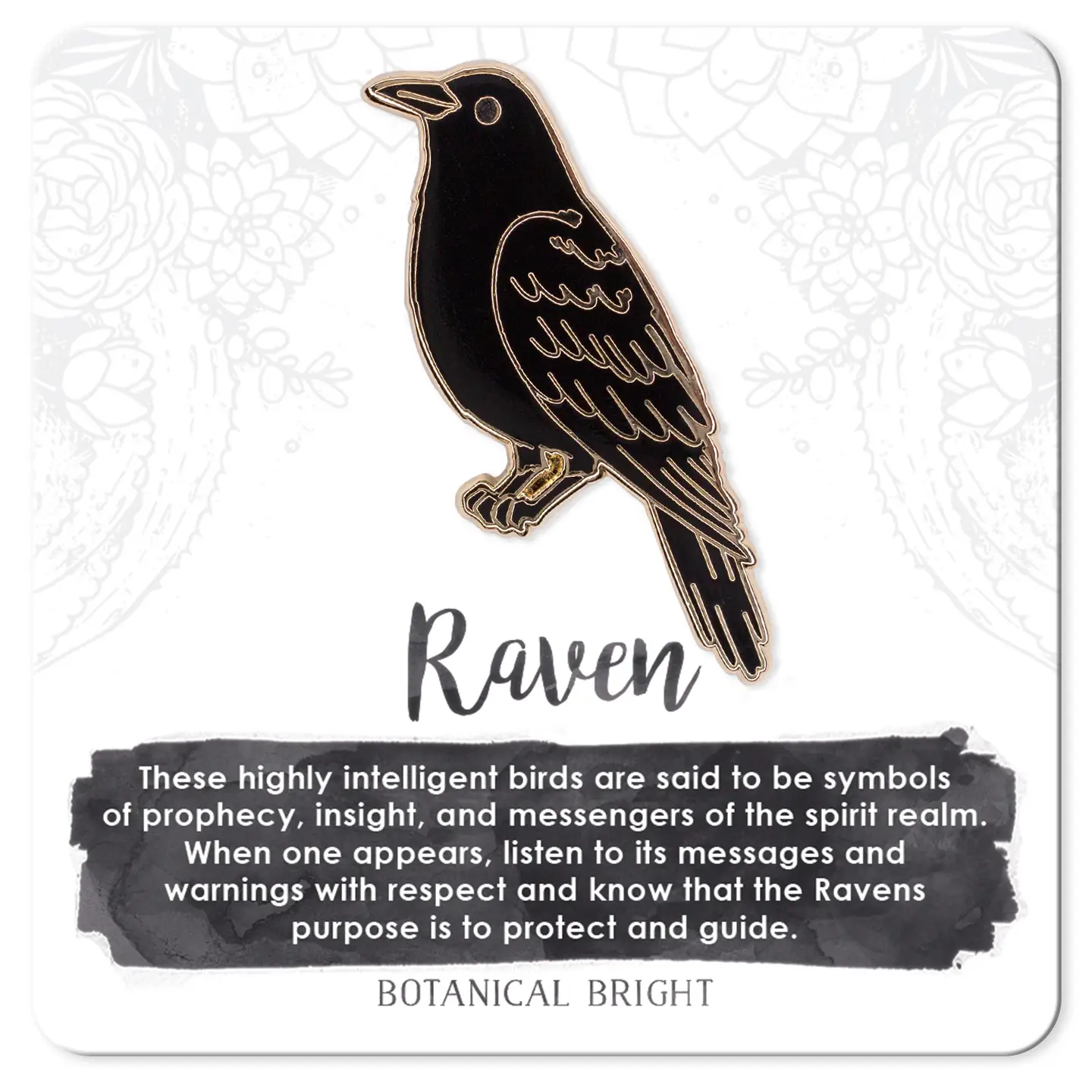 Raven Enamel Pin