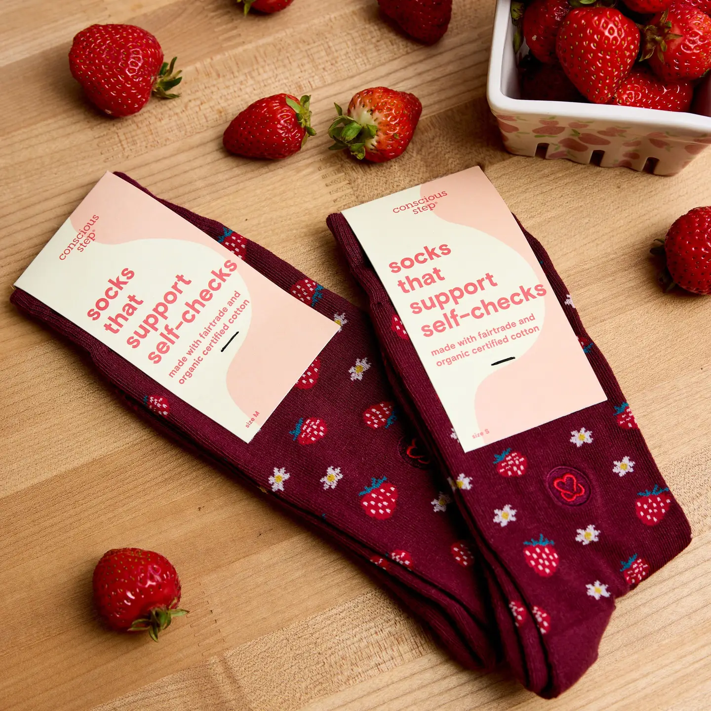 Socks That Support Self Checks Strawberries