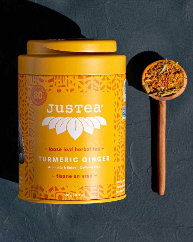 Turmeric Ginger Tea in Tin-w/ Spoon