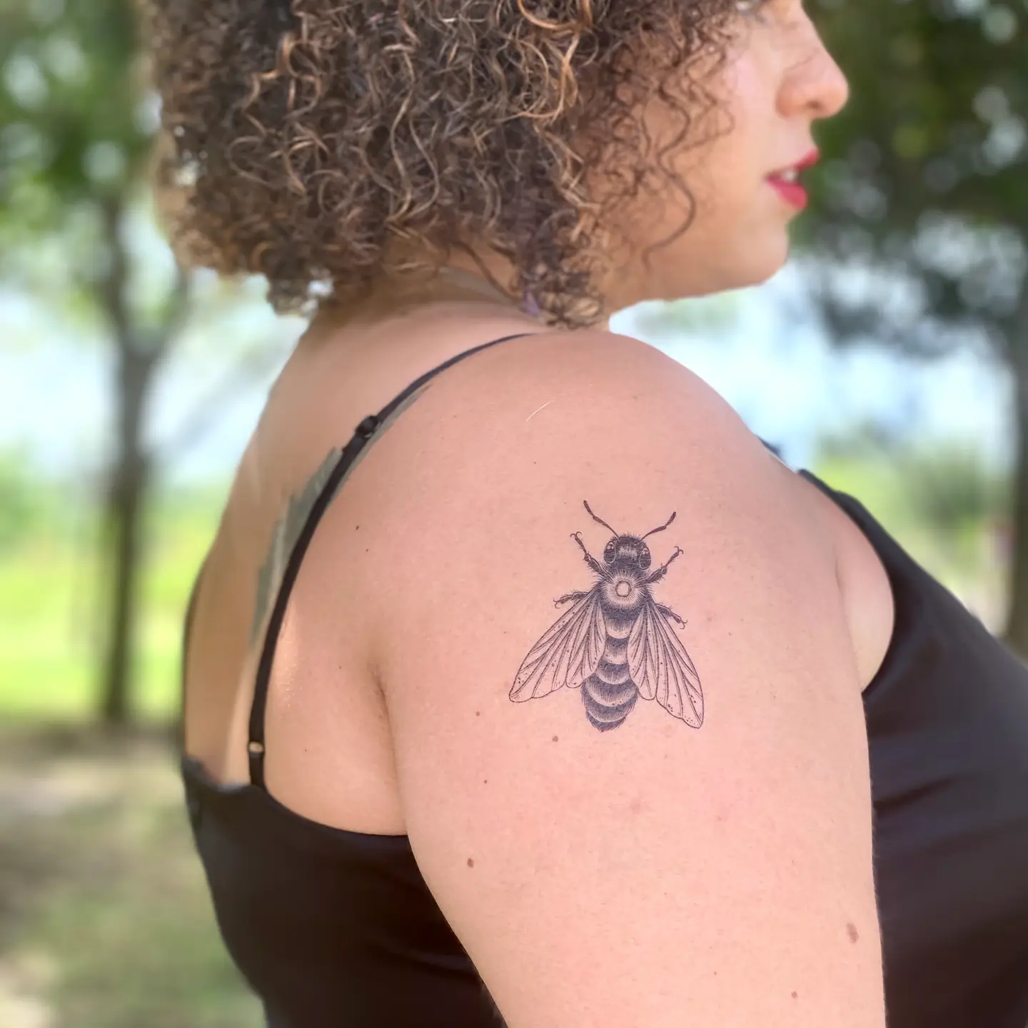 Big Bee Temporary Tattoo