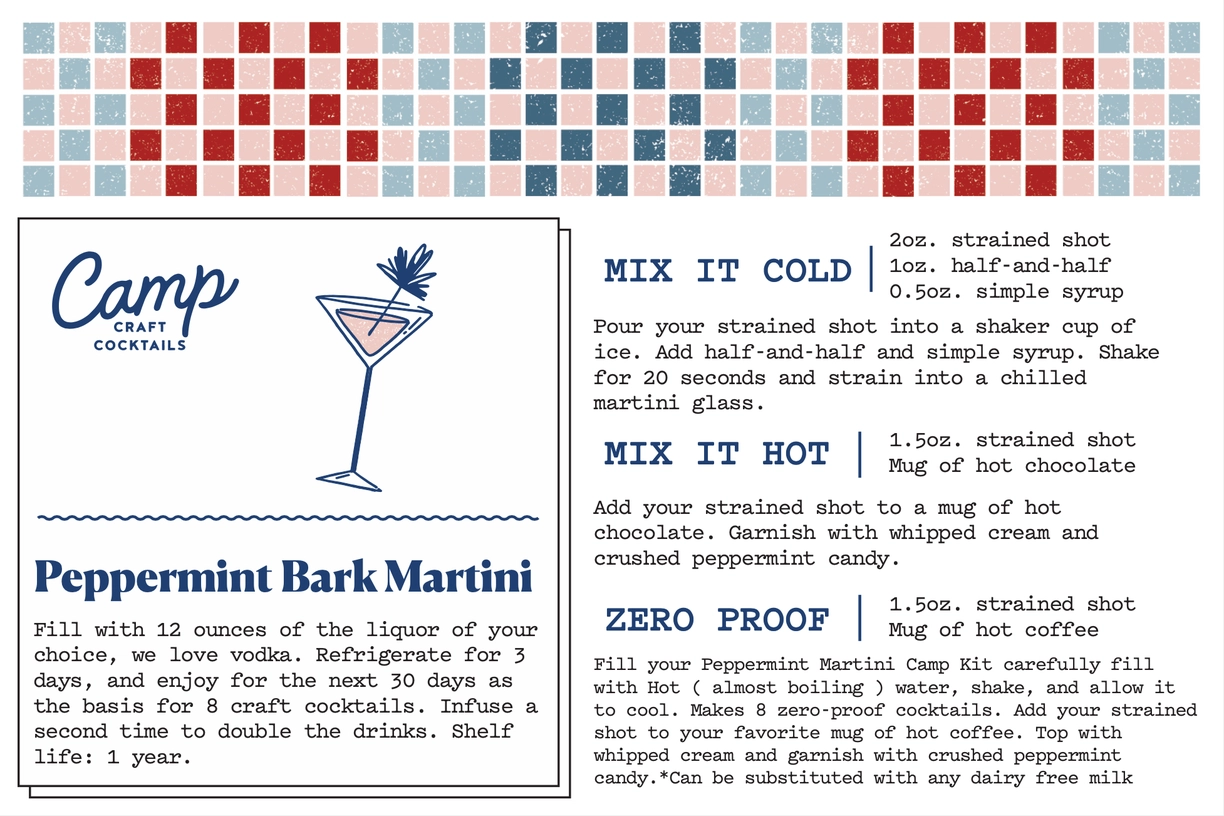 Peppermint Bark Martini Cocktail Kit