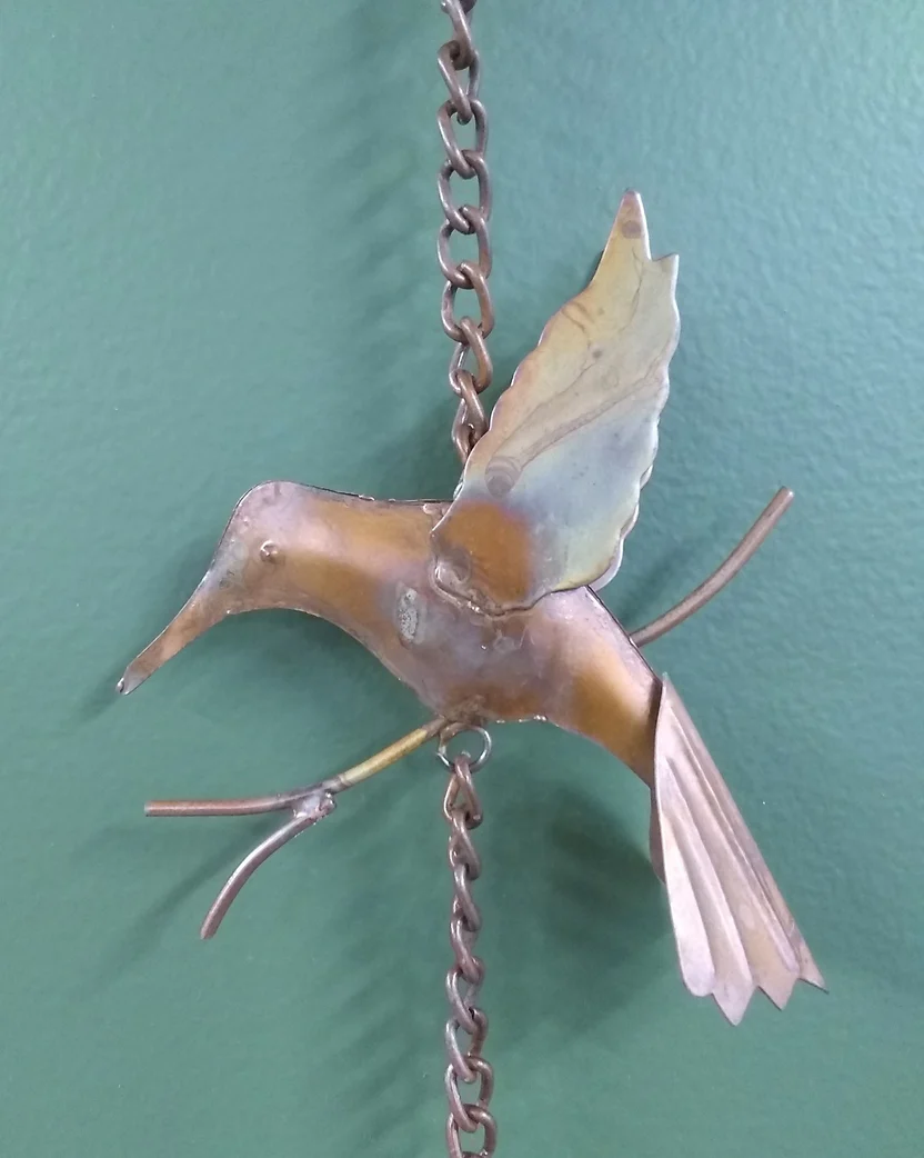 Flamed Hummingbirds & Bells Ornament