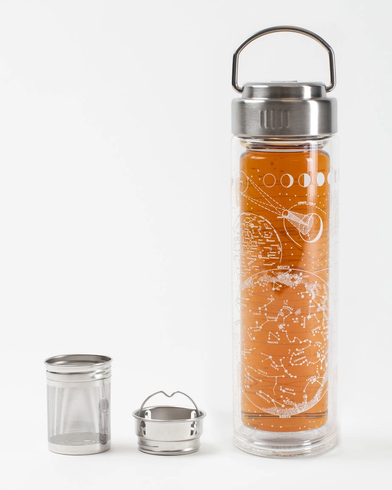 Star Chart Glass Tea Infuser Flask