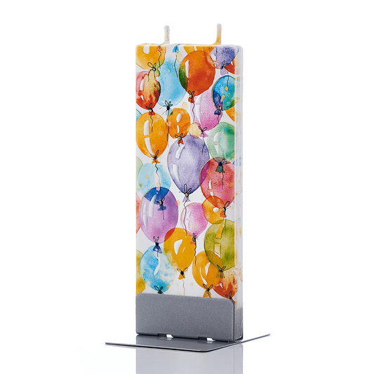 Flat Candle Colorful Birthday Balloons