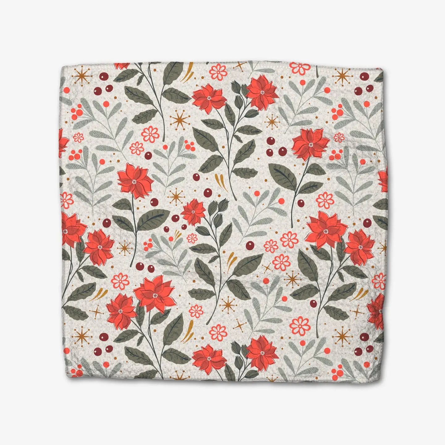 Geometry Dishcloth Pack: Holiday Floral