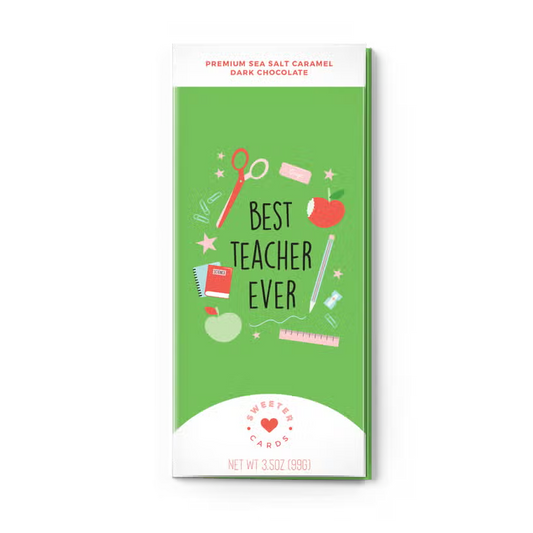 Best Teacher Ever Chocolate Bar Card