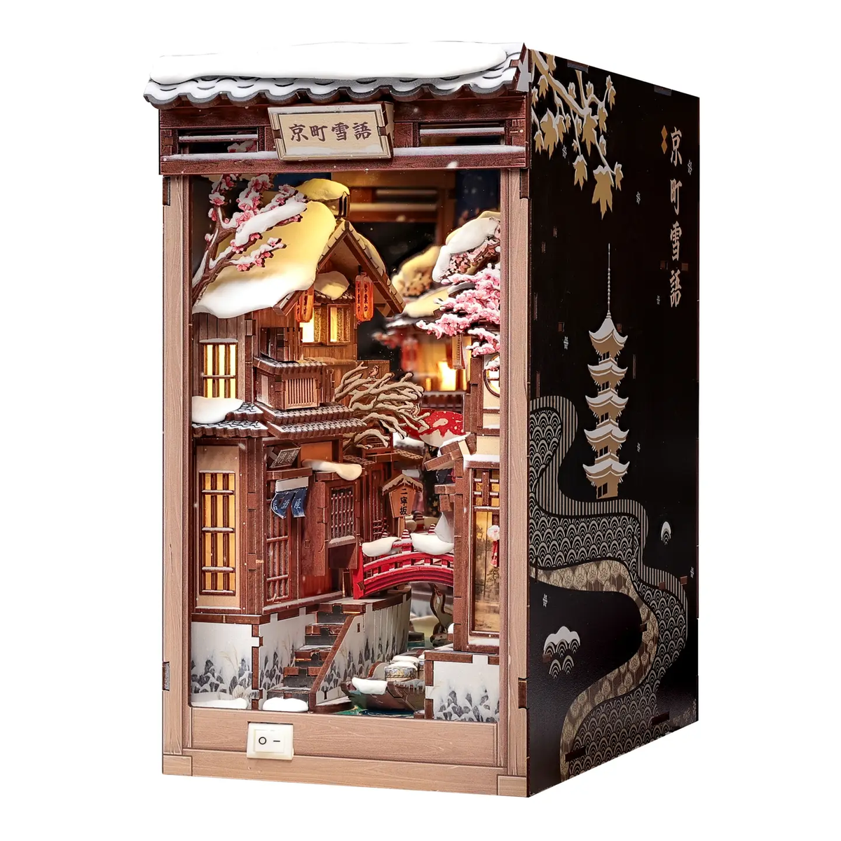 DIY Miniature Book Nook Kit: Kyoto Snow Whisper