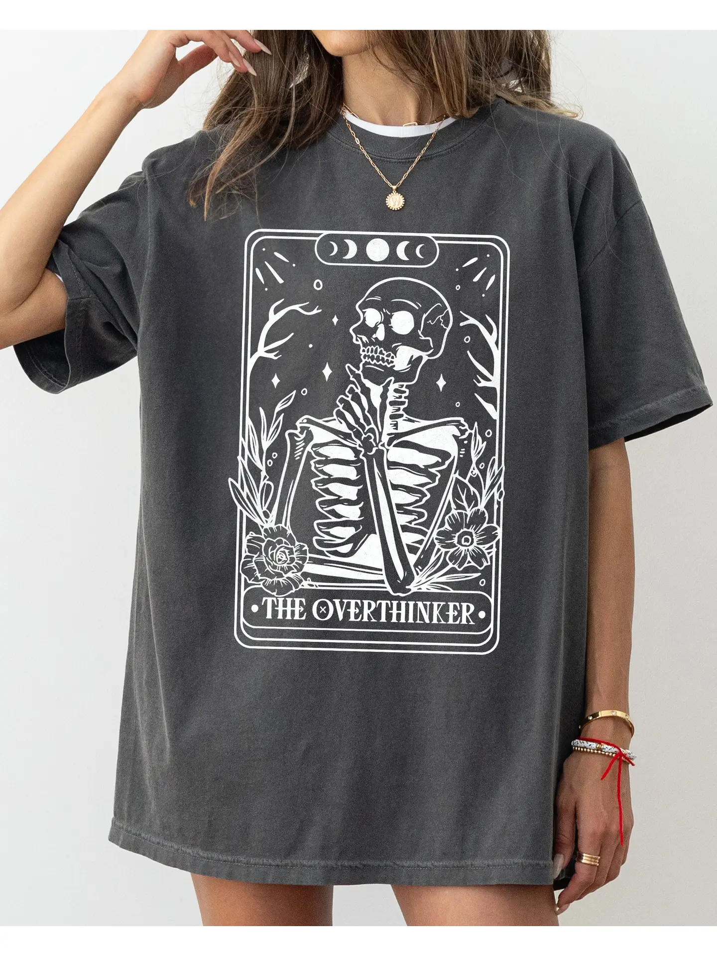 The Overthinker Skeleton Tarot T-Shirt