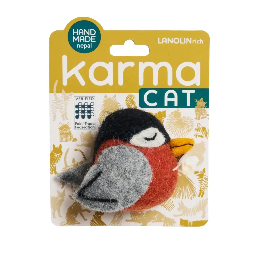 Wool Cat Toys Robin Bird