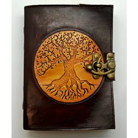 Tree of Life Two Tone Leather Journal