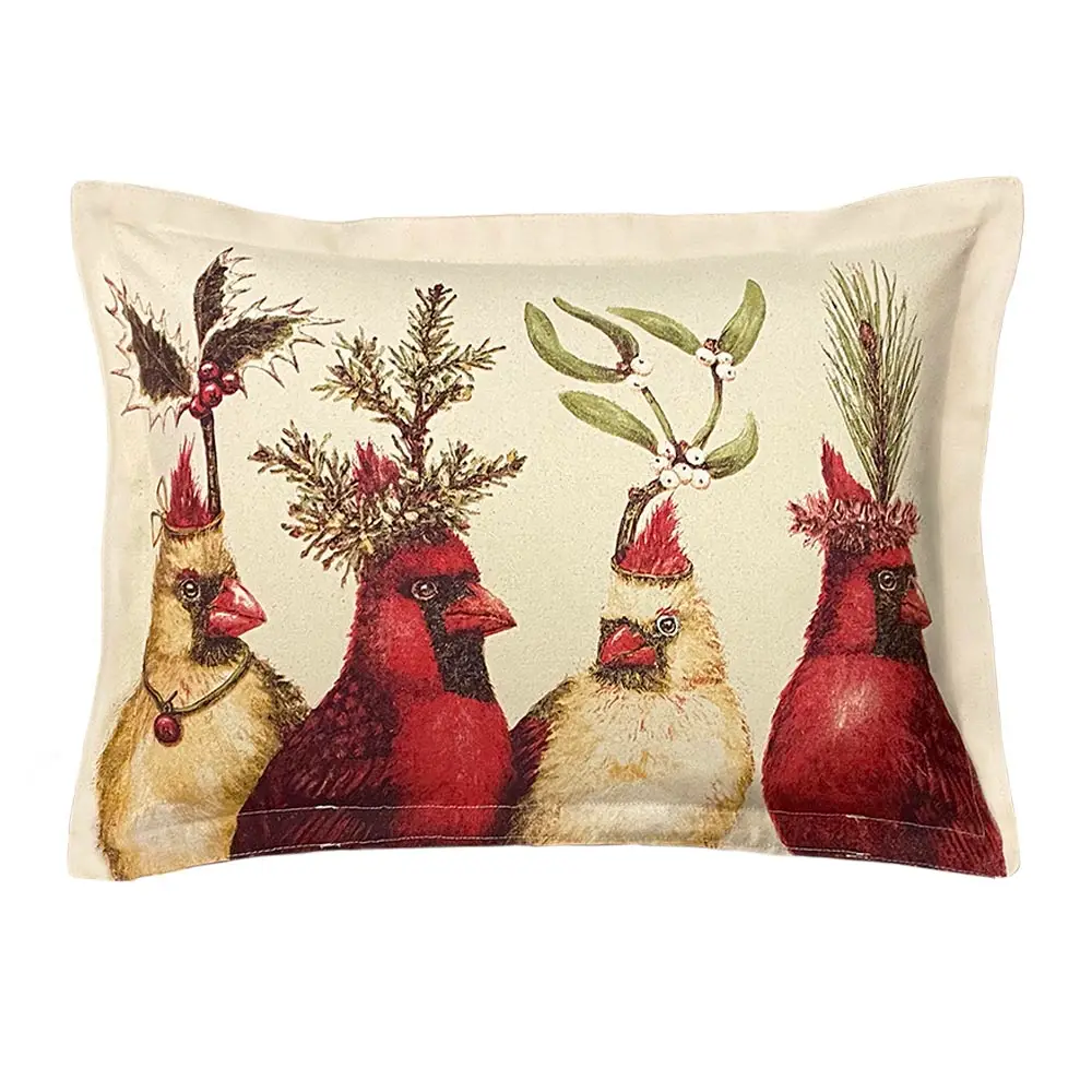 Holiday Party Cardinal Pillow