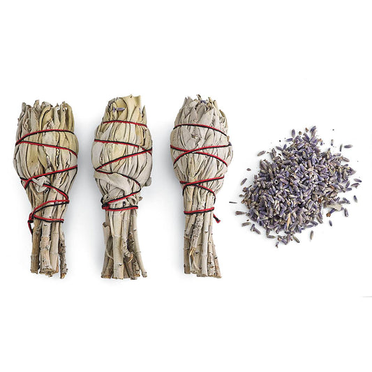 Mini White Sage & Lavender Wands Pack of 3